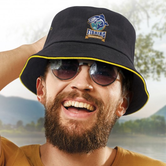 Lifestyle Shot Coloured Trim Bucket Hats